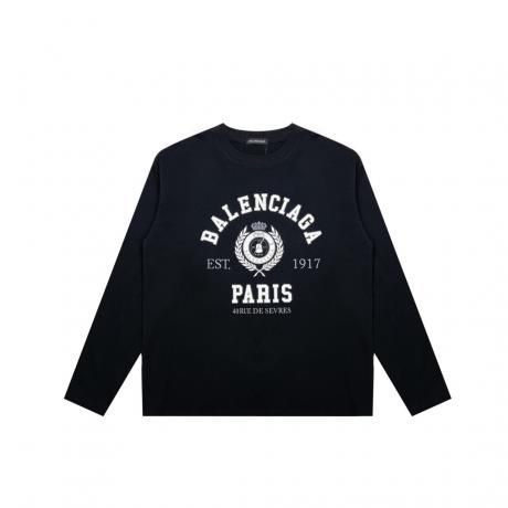 バレンシアガ BALENCIAGA メンズレディースTシャツ緩い服長袖ファッショナブル 服販売ランク