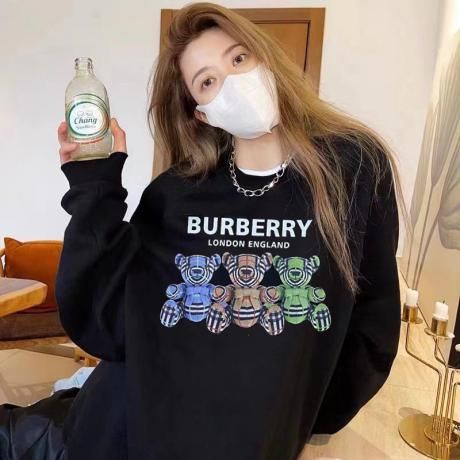 バーバリー Burberry メンズレディースカップル綿印刷個性ファッション高品質同じスタイル芸能人服は洗える個性必需品2色 販売後払い優良サイト