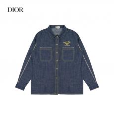 Dior ディオール 刺繍快適柔軟服は洗えるコートシャツ長袖ポケット付き 国内発送最高品質