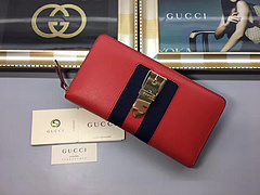 高評価 Gucci グッチ  赤色 レディース 476083  レプリカ販売財布